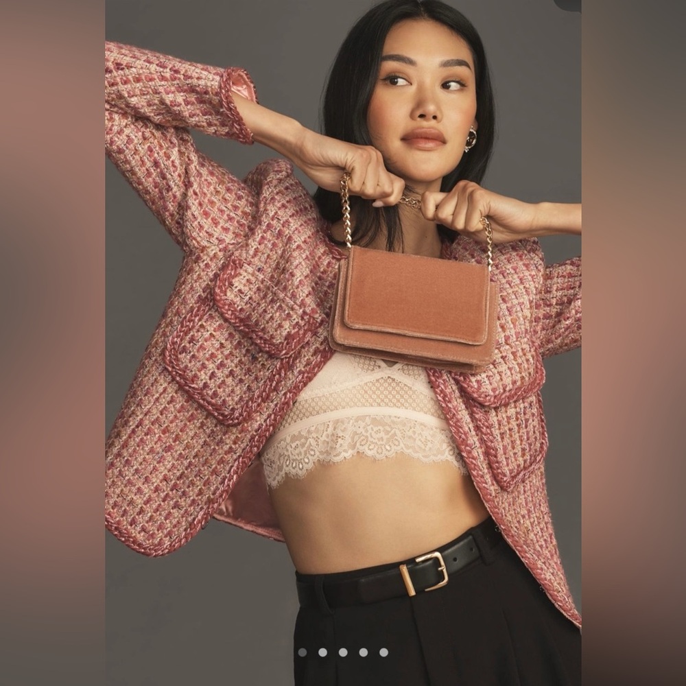 Anthropologie Mini Velvet Bag